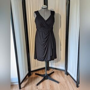 Vintage 90's cocktail empire waist, stretchy sleeveless black dress
